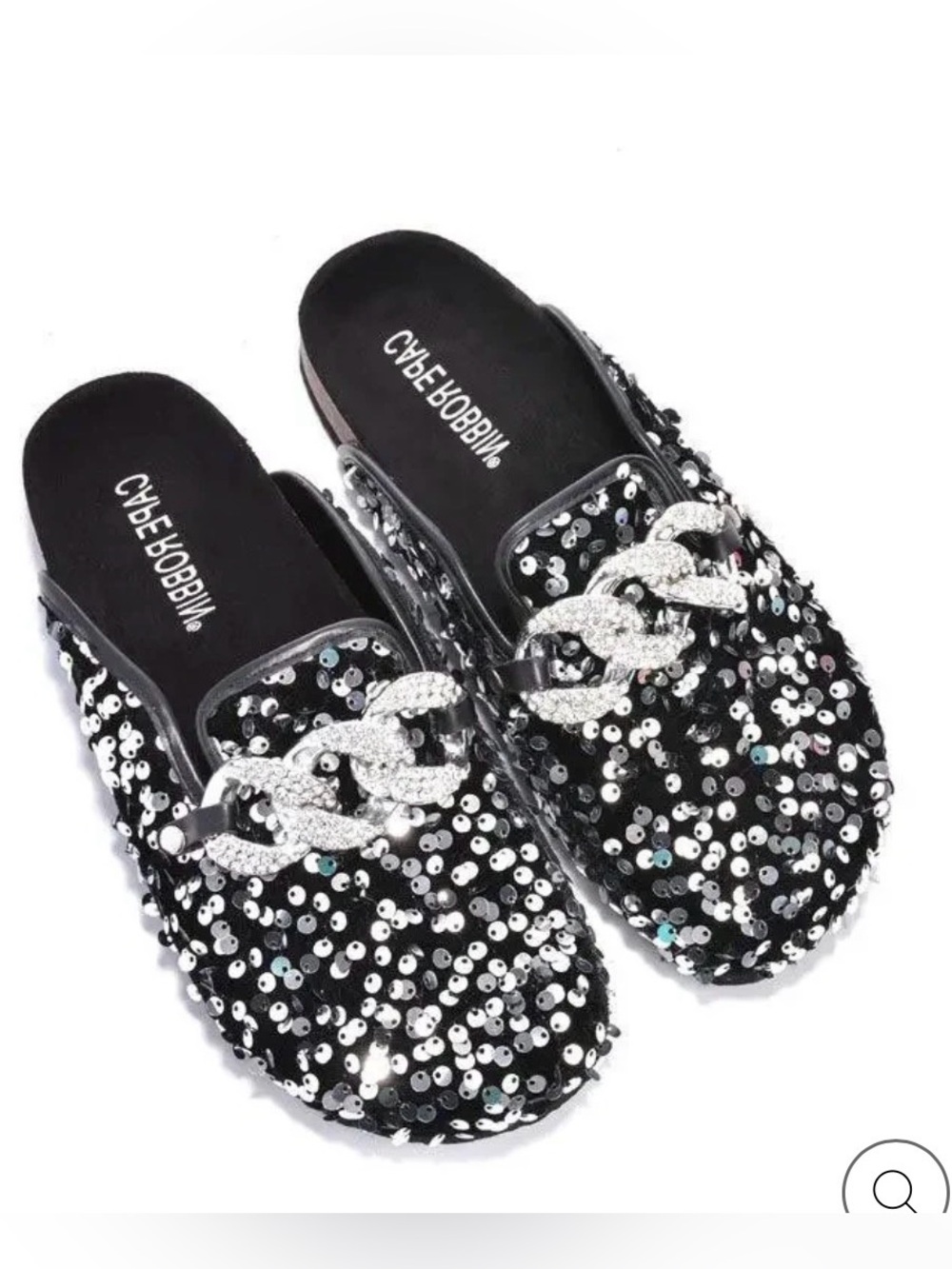 Cape Robbin Elsa sequin mules